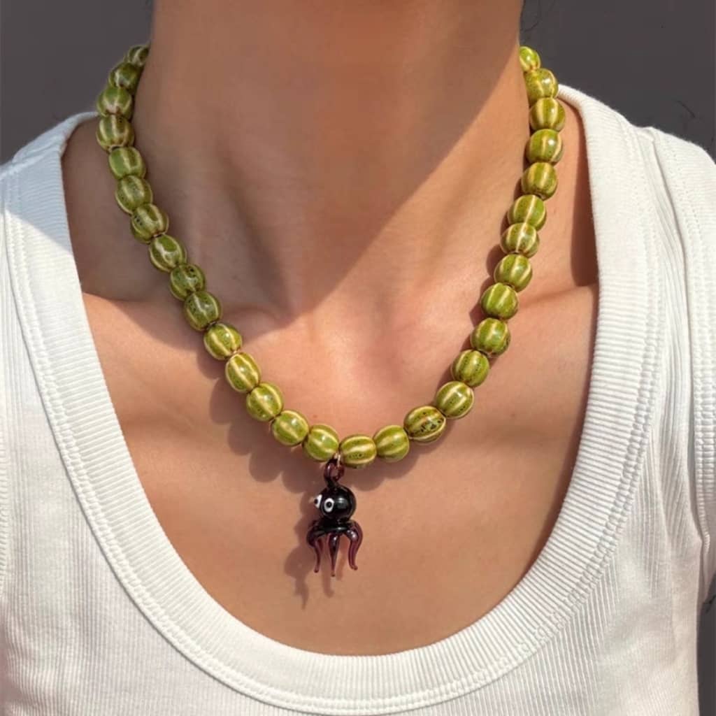 ceramic octopus necklace