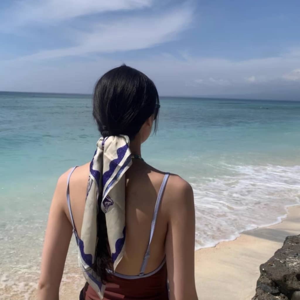 Ocean silk scarf