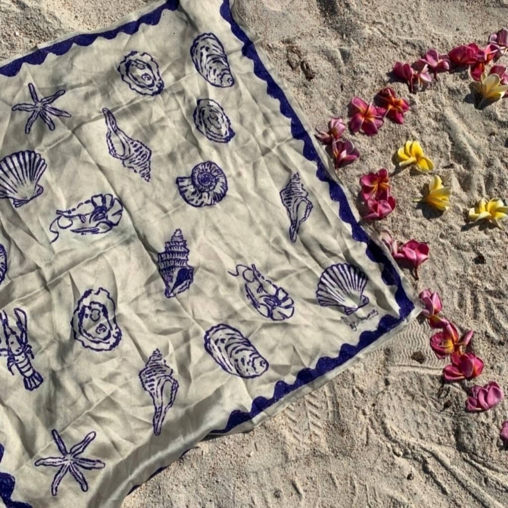 Ocean silk scarf