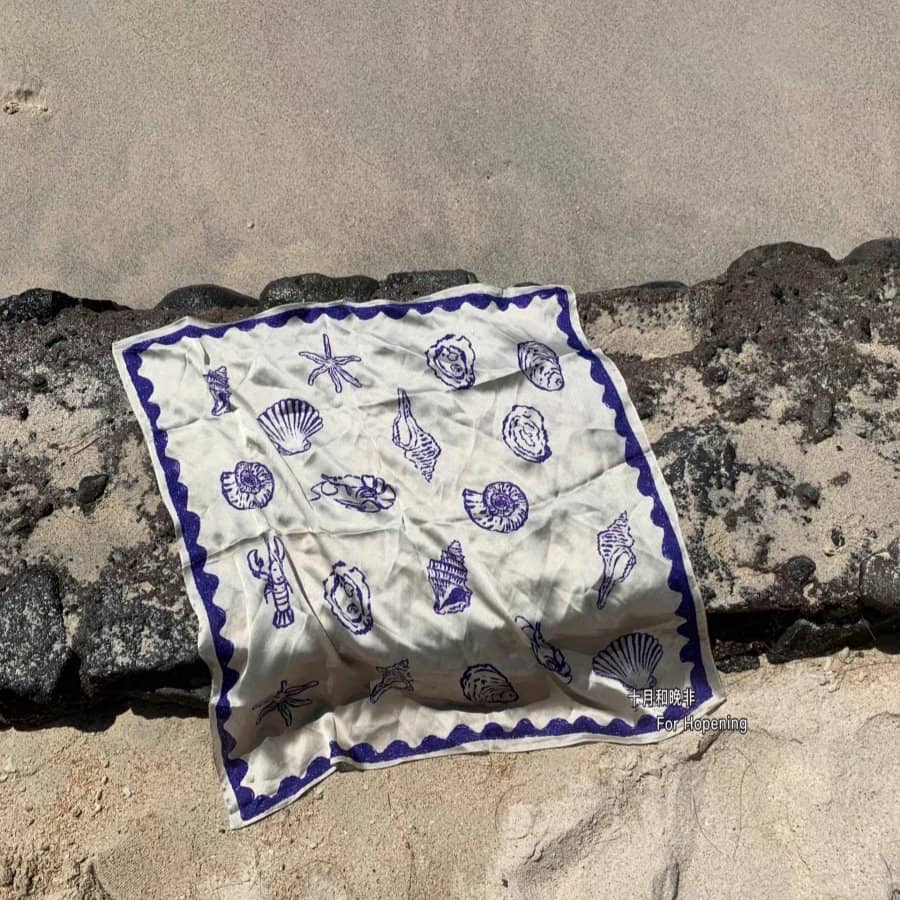 Ocean silk scarf