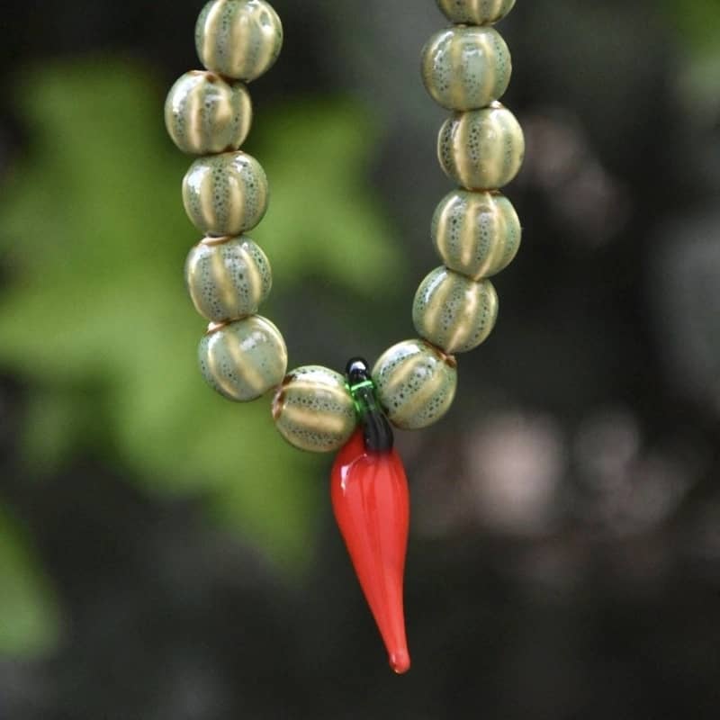ceramic chili necklace