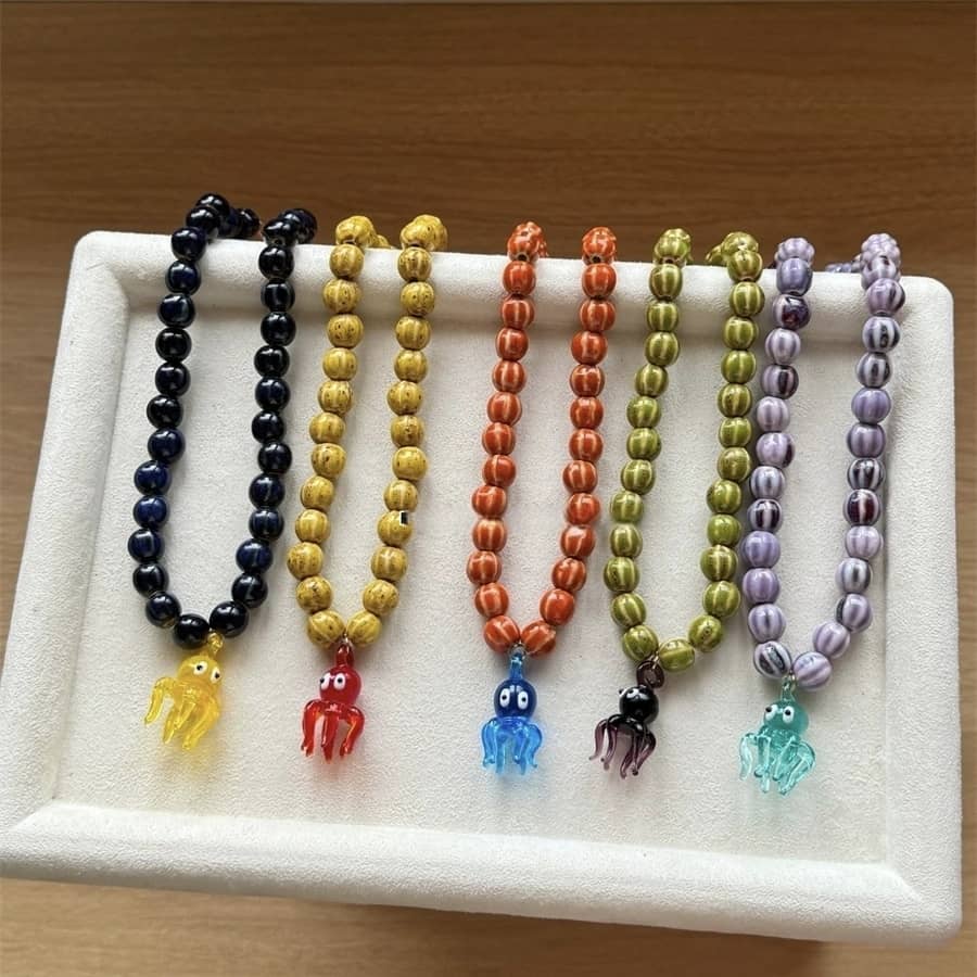 ceramic octopus necklace