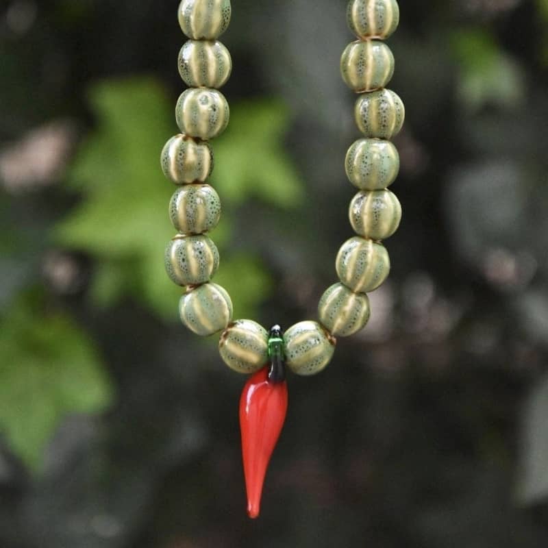 ceramic chili necklace