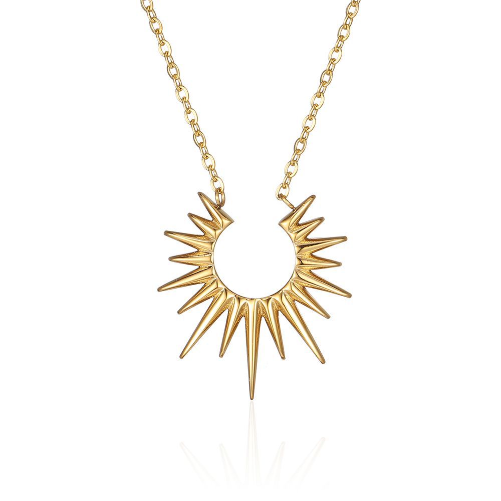 Dainty Gold Sunburst Necklace
