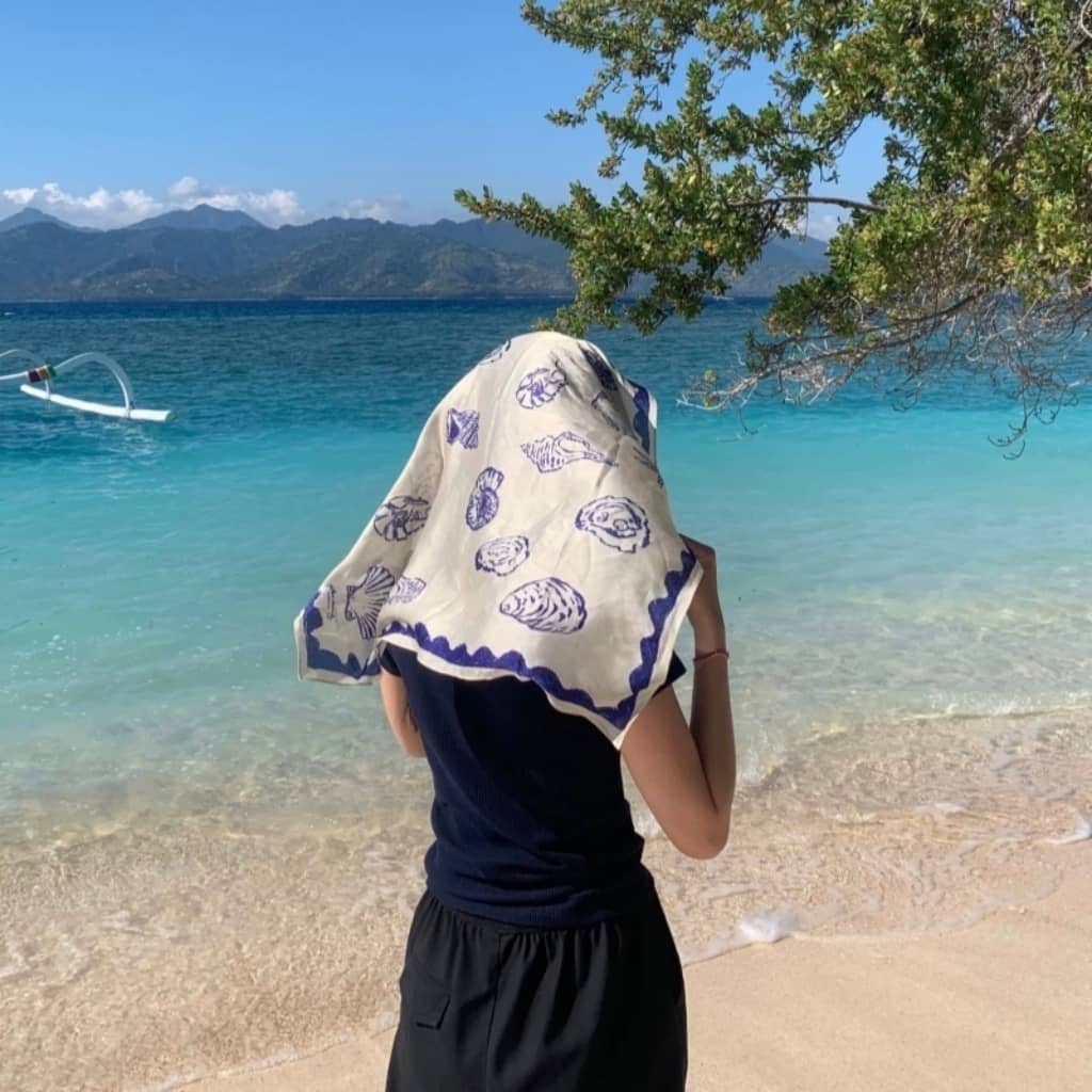Ocean silk scarf