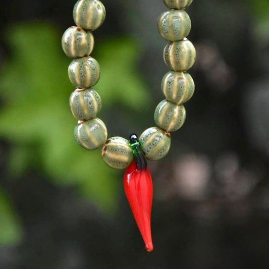 ceramic chili necklace